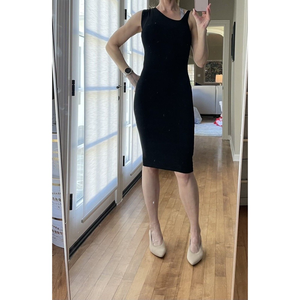 Narciso Rodriguez Black Dress Party Bodycon Tight SZ 38 Designer Cocktail